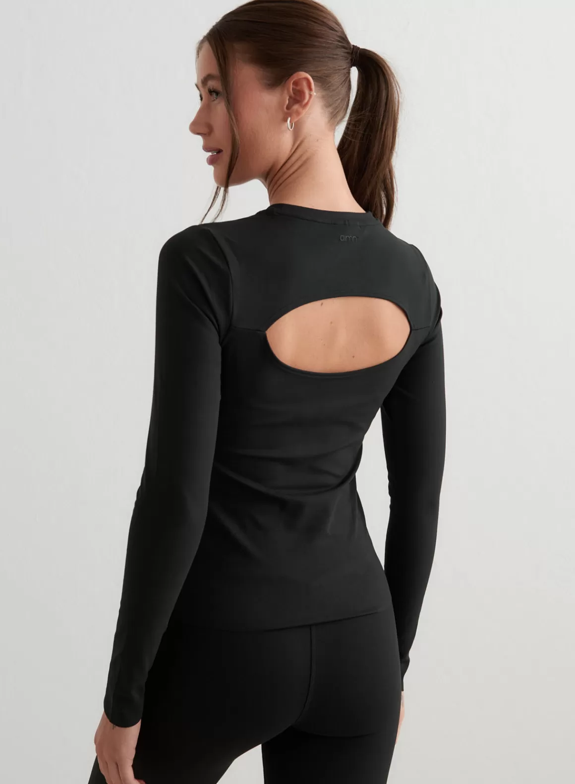 AIM’N Black Sense Cutout Back Long Sleeve