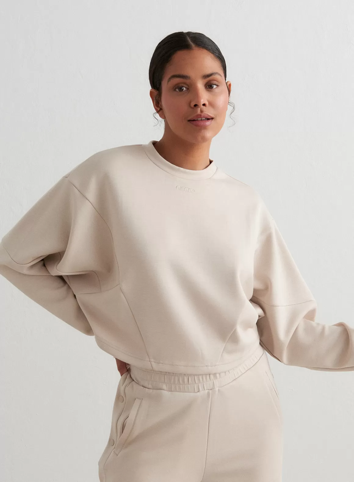 AIM’N Café Au Lait Comfy Block Sweatshirt