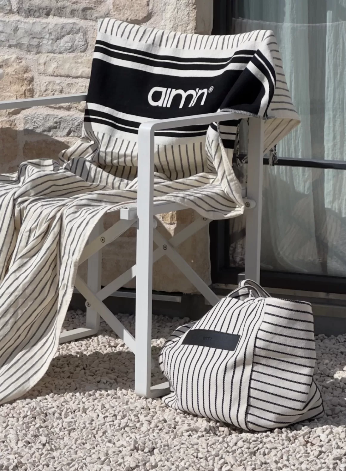 AIM’N Café Au Lait Striped Hamam Towel