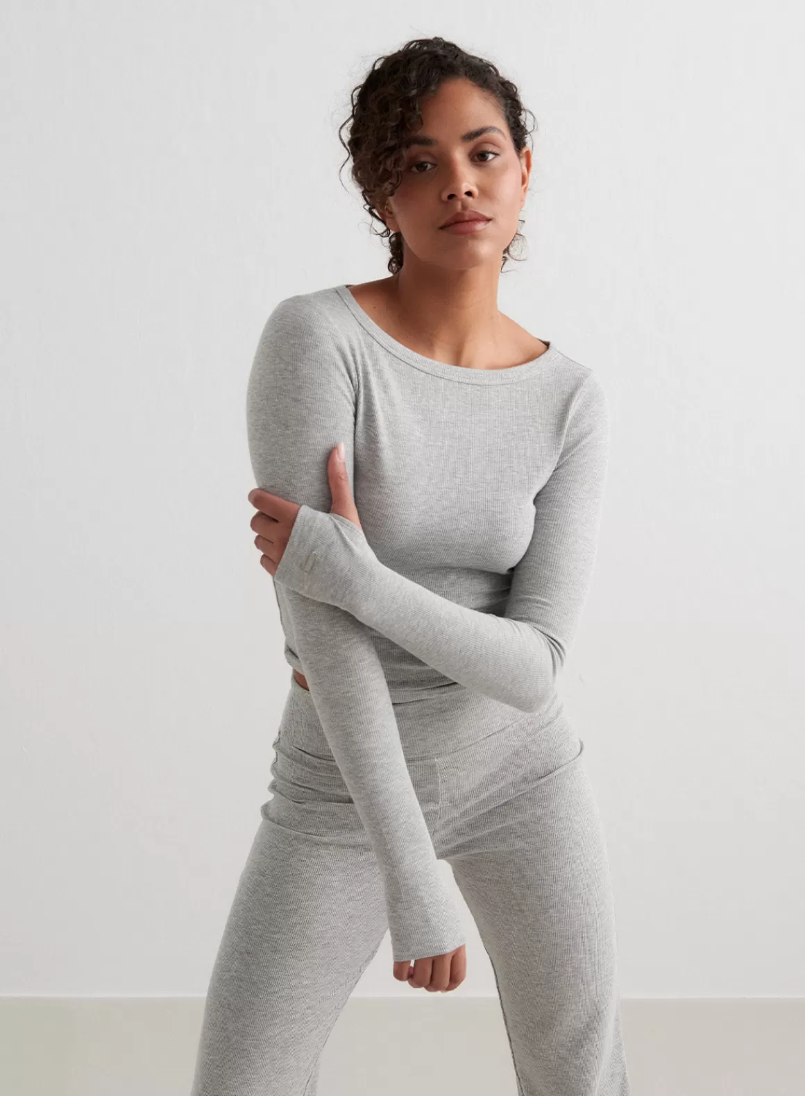 AIM’N Ease Ribbed Long Sleeve Top