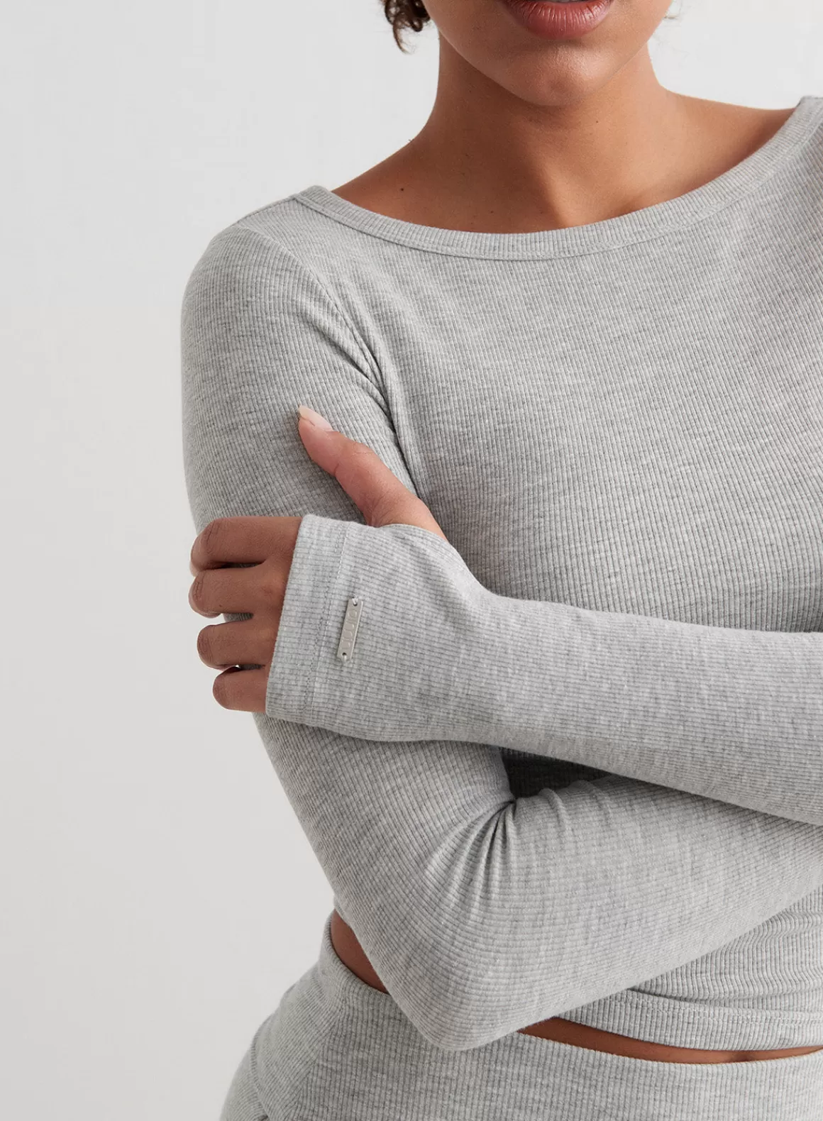 AIM’N Ease Ribbed Long Sleeve Top