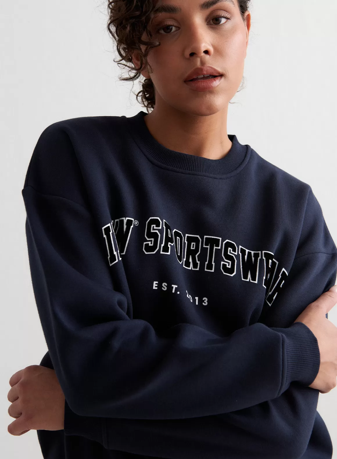 AIM’N Navy Varsity Sweatshirt