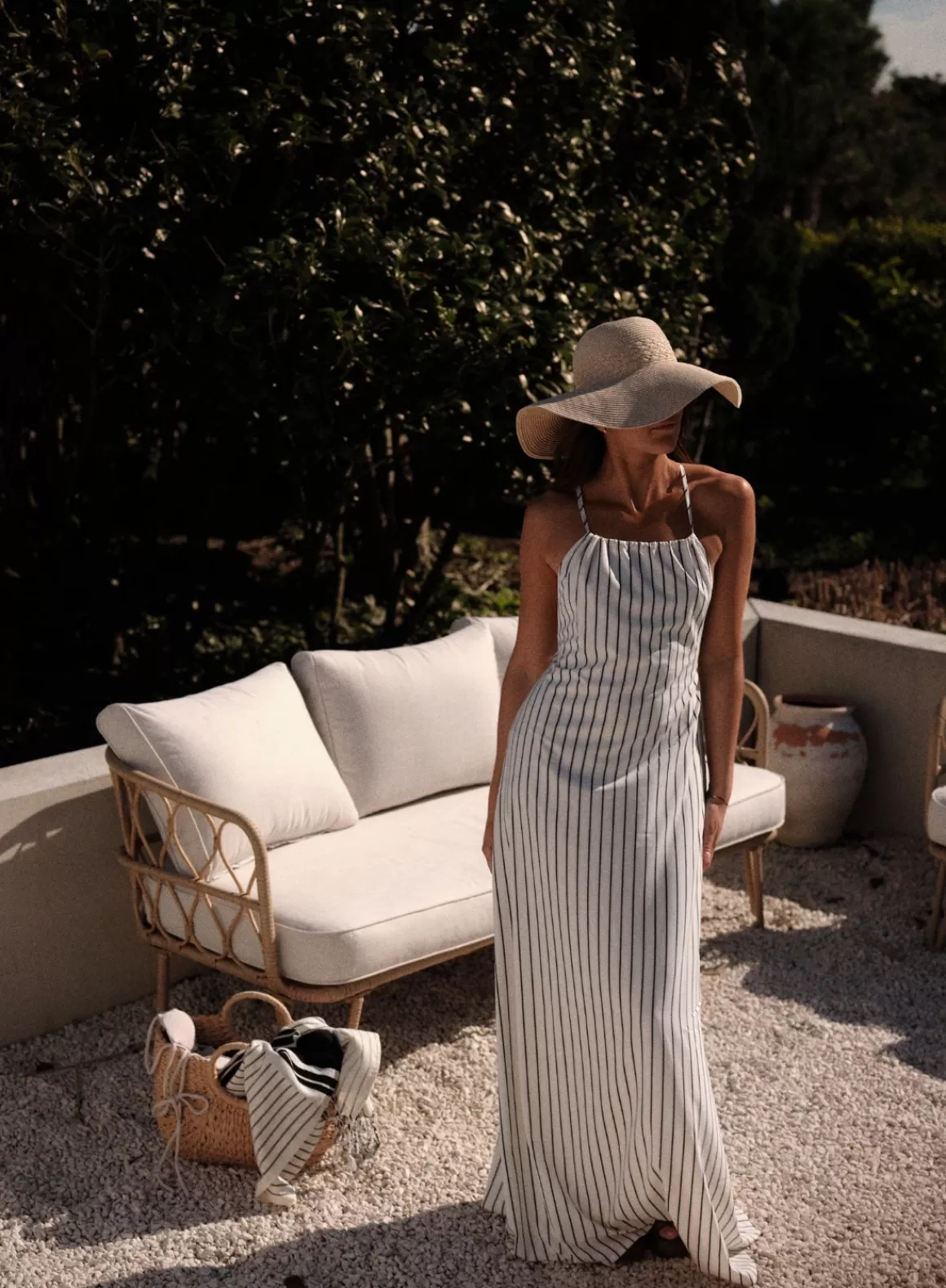 AIM’N Off-white Flowy Long Dress