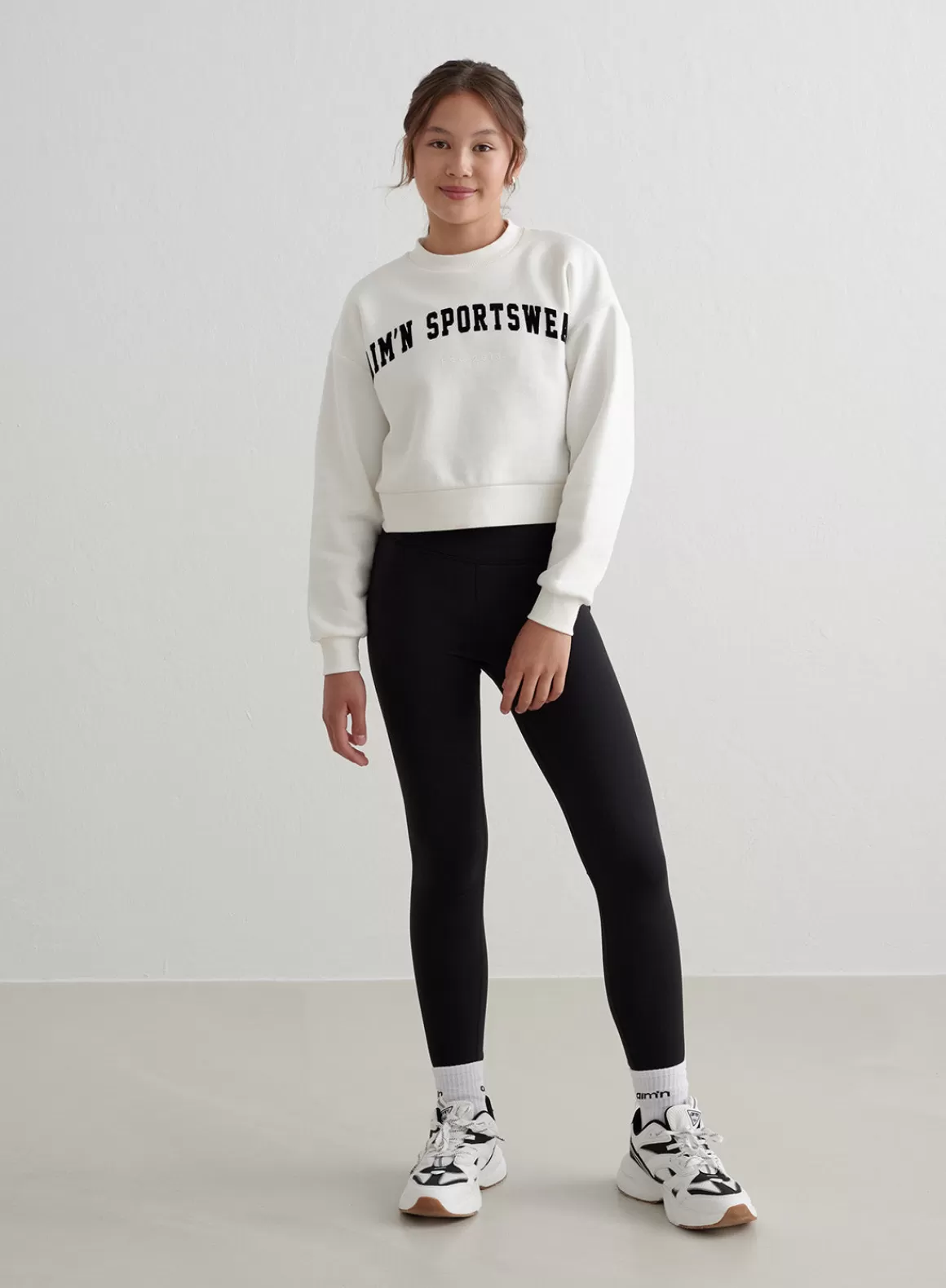 AIM’N Off-White Young Varsity Sweatshirt