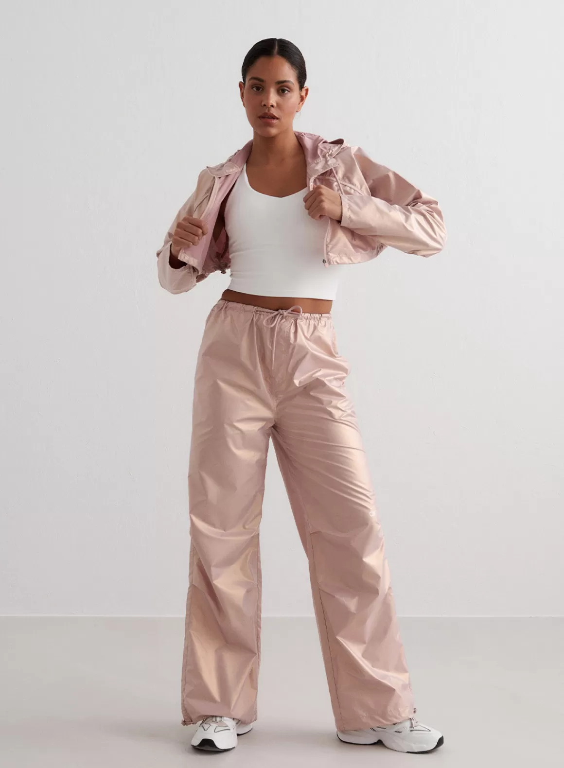 AIM’N Metallic Plain Parachute Pants