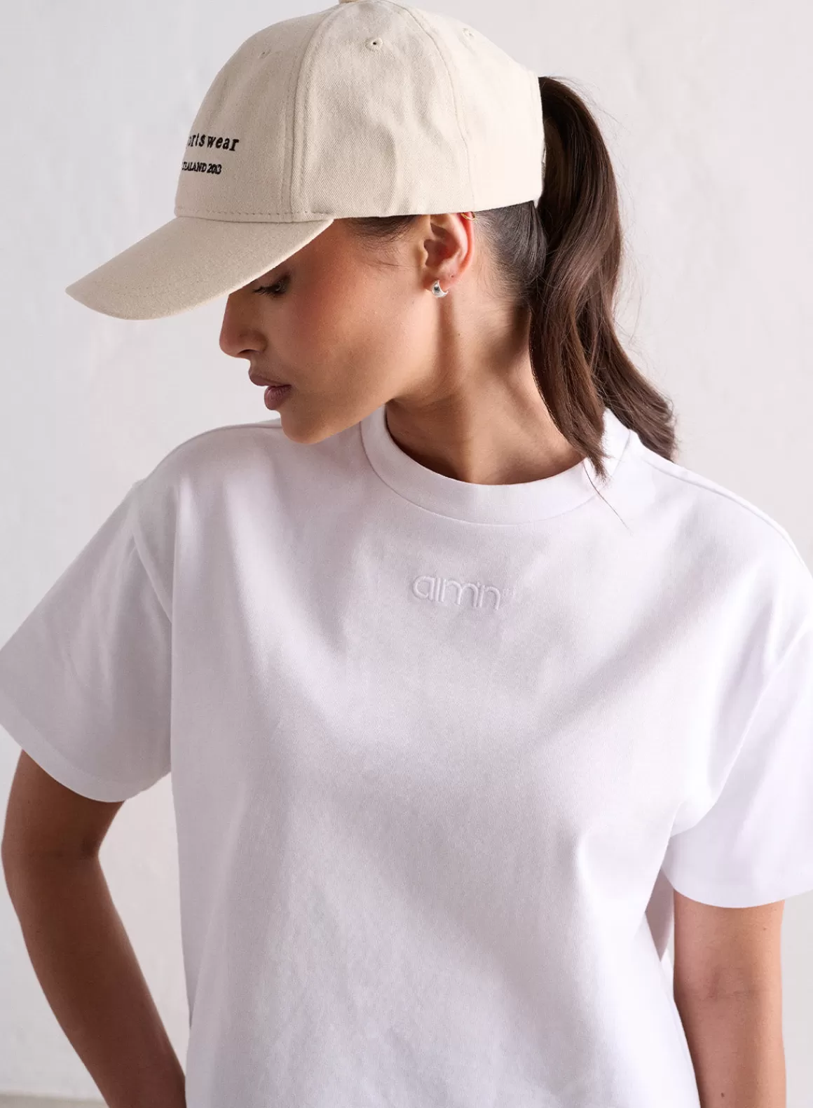 AIM’N White Boxy T-shirt